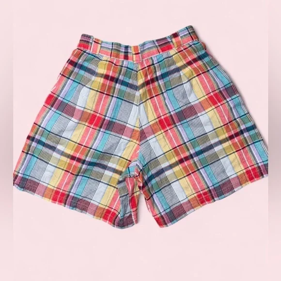 Hermit Vintage Plaid High Waisted Multicolor Shorts - Size L - Picture 4 of 7